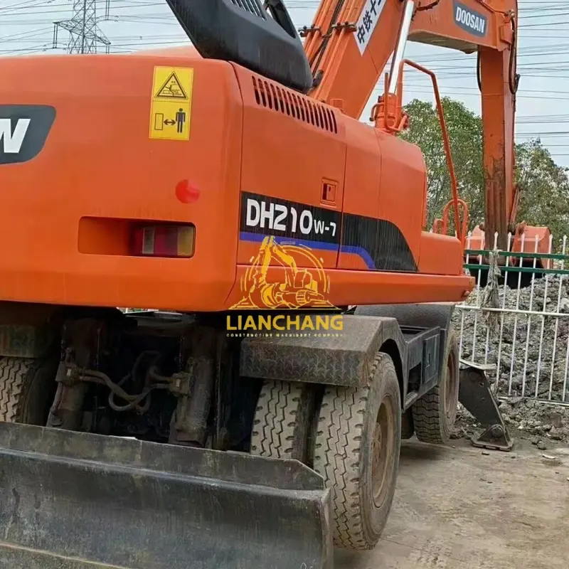 High performance Second hand Doosan 21 Ton 210 Wheeled Excavator 7