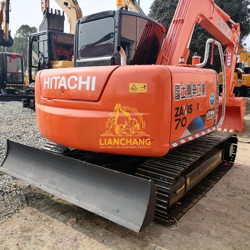 Original used Hitachi ZX70 with push blade excavator 3