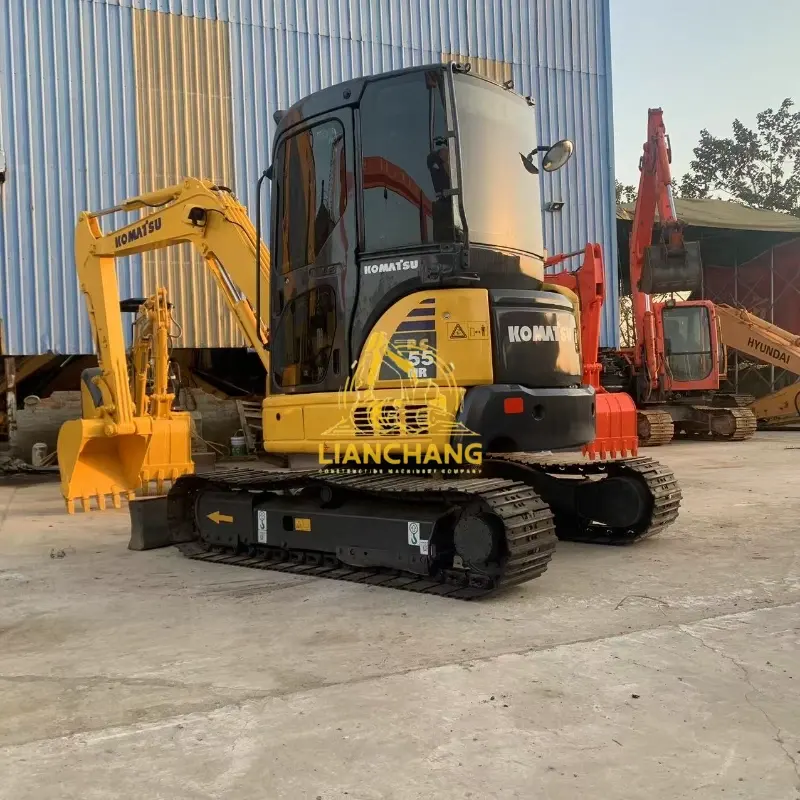 Used Japan original Komatsu PC55 2 hydraulic crawler backhoe excavator 1