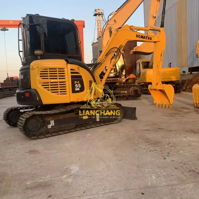 Used Japan original Komatsu PC55 2 hydraulic crawler backhoe excavator 10