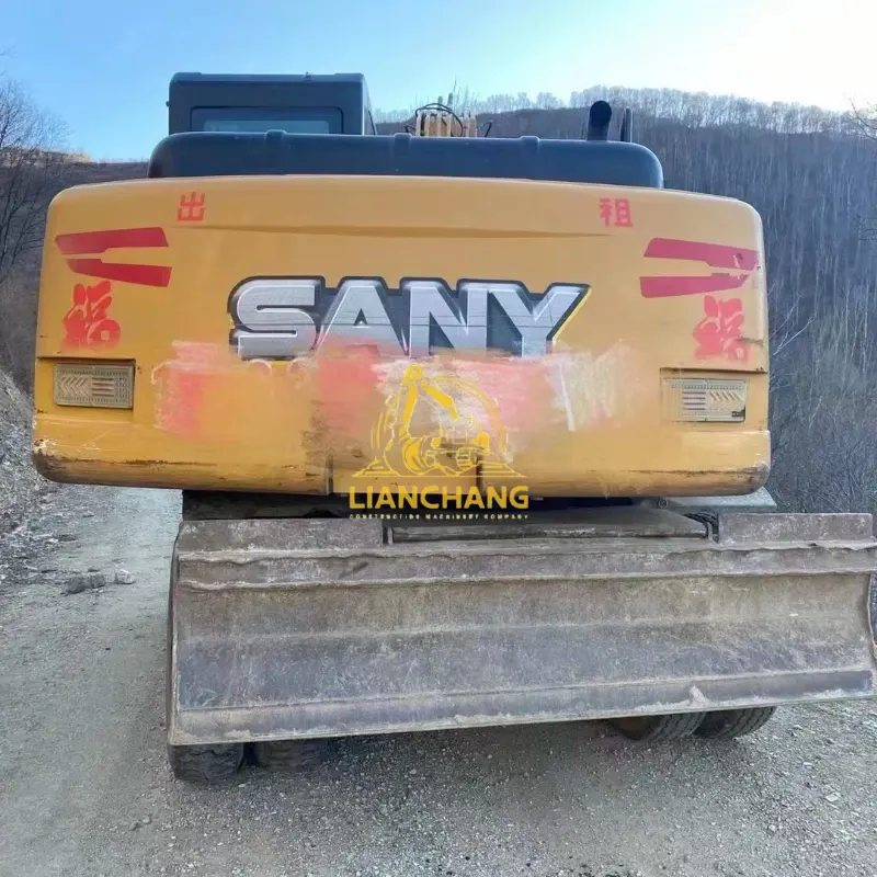 Used Medium Sany 155 wheel excavator earth moving excavator 7