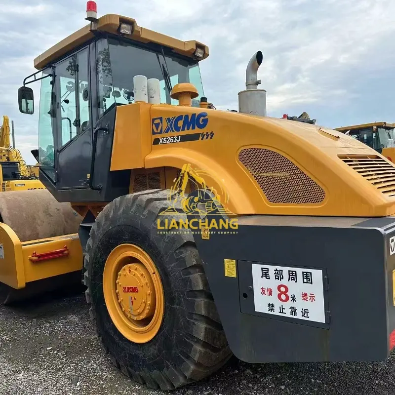 XCMG Good Condition 26t single drum road roller XS263 Global Supply 13