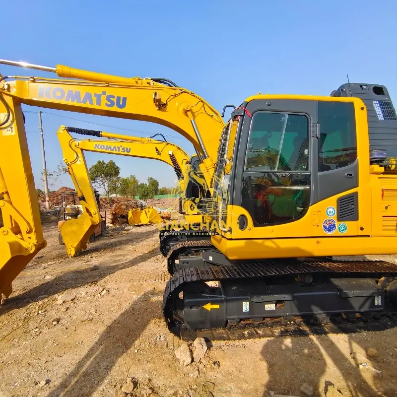 second hand KOMATSU PC110-7 11 ton small medium hydraulic crawler digger