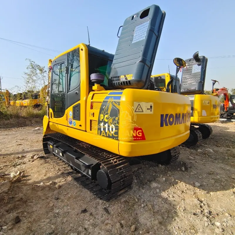 second hand KOMATSU PC110 7 11 ton small medium hydraulic crawler digger 2